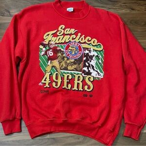 NFL Vintage San Fran Francisco SF 49ers Joe Montana Salem Crewneck Large
